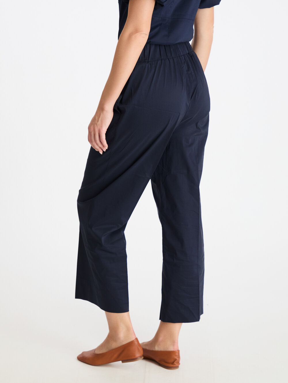 Yana Poplin bukser - Navy